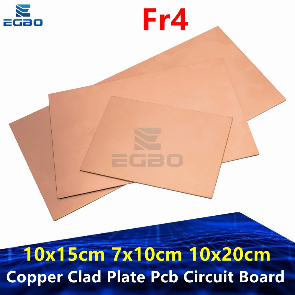 1PCS 7x10cm 7*10 10x15cm 10x20cm 100x200x1.5mm Copper Clad Plate Pcb Circuit Board Fr4 Laminate