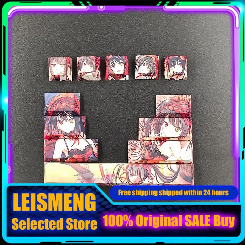 مجموعة أغطية مفاتيح مخصصة مكونة من 12 مفتاحًا لشخصية أنيمي للوحات المفاتيح الميكانيكية بتصميم Cherry PBTCute بمحور متقاطع لهدية لوحة مفاتيح ألعاب الكمبيوتر