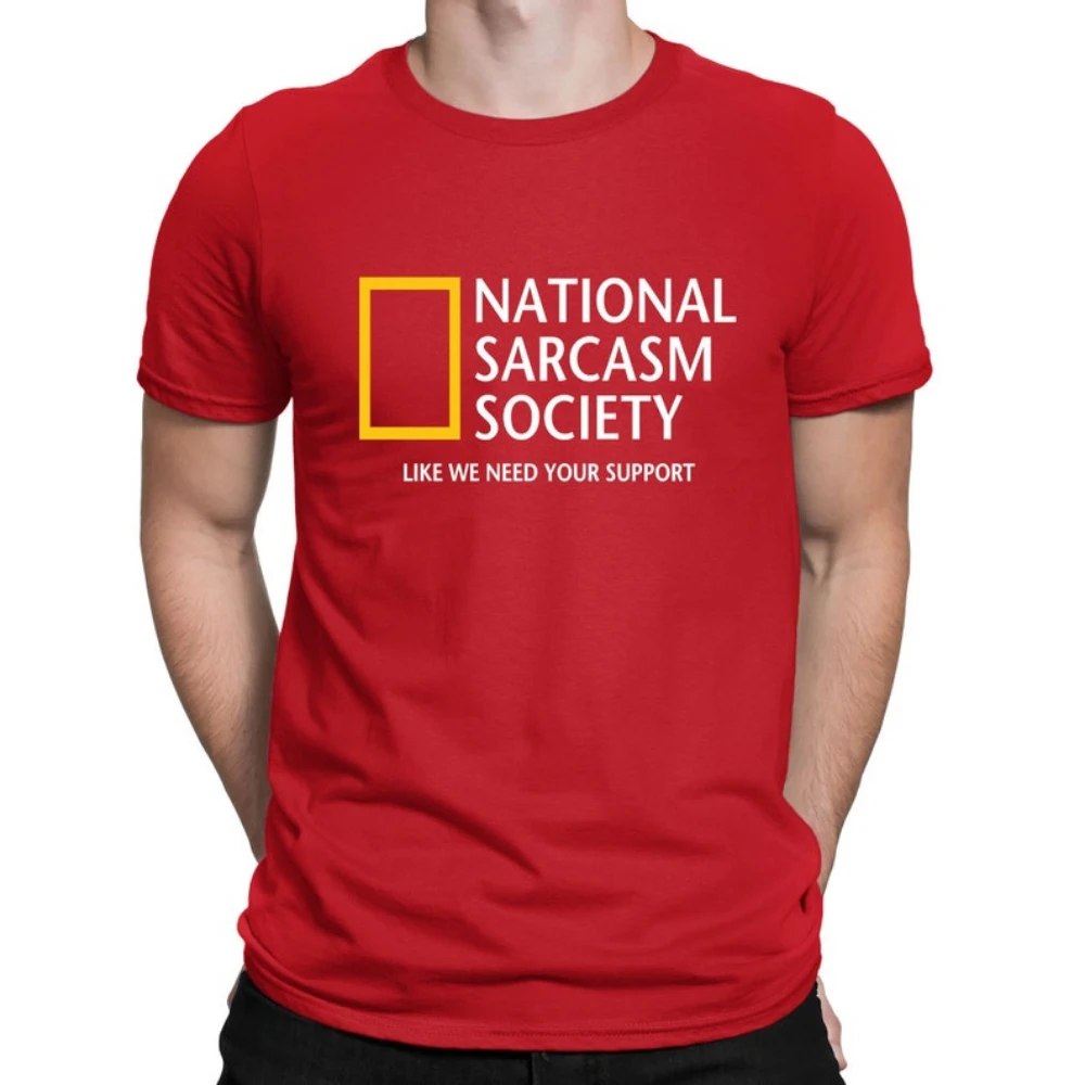 جمعية السخرية الوطنية الجغرافية محاكاة ساخرة تي شيرتات عجيبة رجل إمرأة الملابس تنفس Camisetas الحنين الرجعية