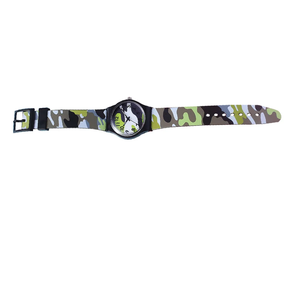 

Kids Watch Cartoon Waterproof Durable Camouflage Plastic Stainless Steel Adjustable Gift Children Outdoor Portable Safe Long Use