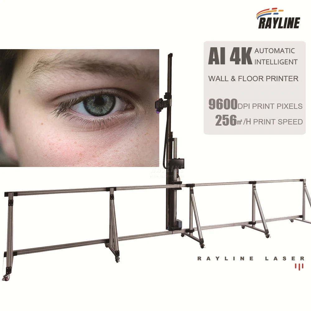 CE 자동 벽 및 바닥 페인팅 기계 AI 4K 벽 프린터 페인팅 기계 UV 잉크 벽화 프린터