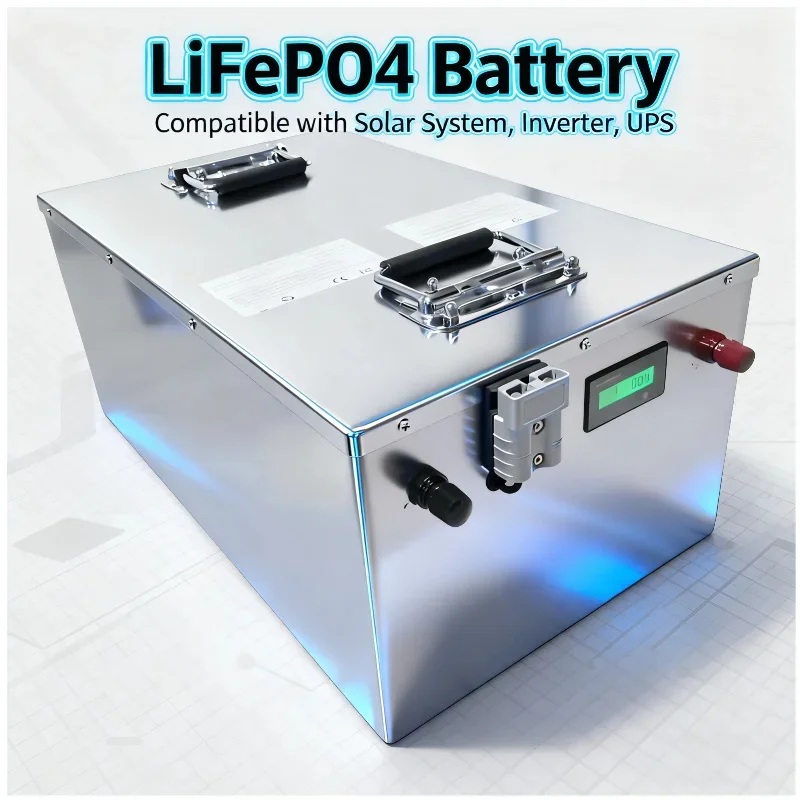 36V 100Ah-400Ah LiFePO4 Lithium Solar Battery with BMS Rechargeable for 2KW 3KW 7KW Golf Cart RV Backup Power Solar System Off-G