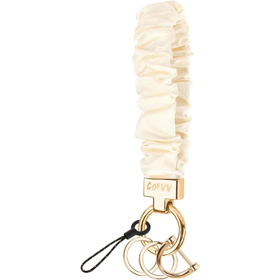 

Scrunchie Keychain Wristlet for Women Stretch Car Key Holder Bracelet Key Chain Wristlet for Gym Shopping Travel