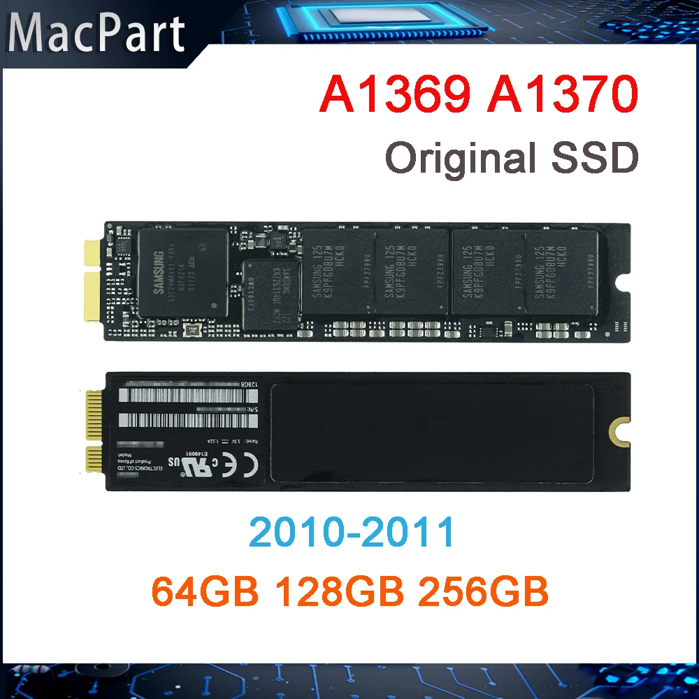 Original 64GB 128GB 256GB SSD Solid State Drive For Macbook Air 11