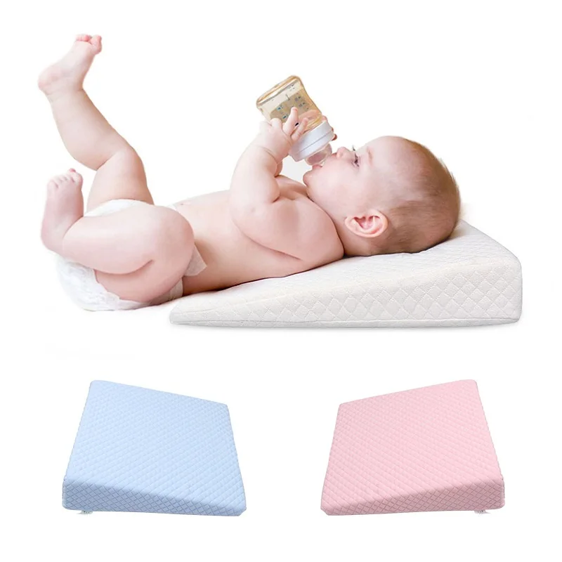Wedge Baby Newborn Triangle Pillow Neck and Shoulder Strength Growth for Kids,Memory Foam for Back Legs & Knees Relaxation Sleep