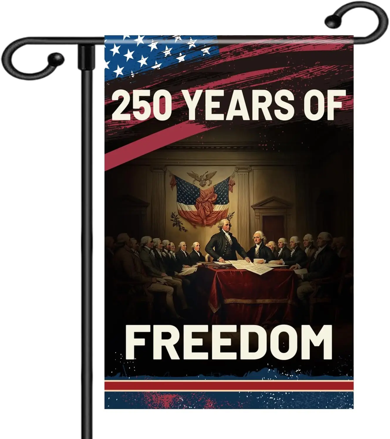 Years of Freedom Garden Flag, 45.72x30.48cm/18x12in Double Sided Patriotic America Anniversary Yard Flag 1776 Outside We The AAS