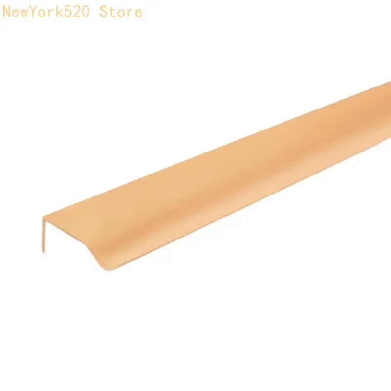 Modern Concealed Cupboard Pulls Aluminum Alloy Drawer Door Handle Kitchen Cabinets Mount Finger Pulls Multi-size N84C