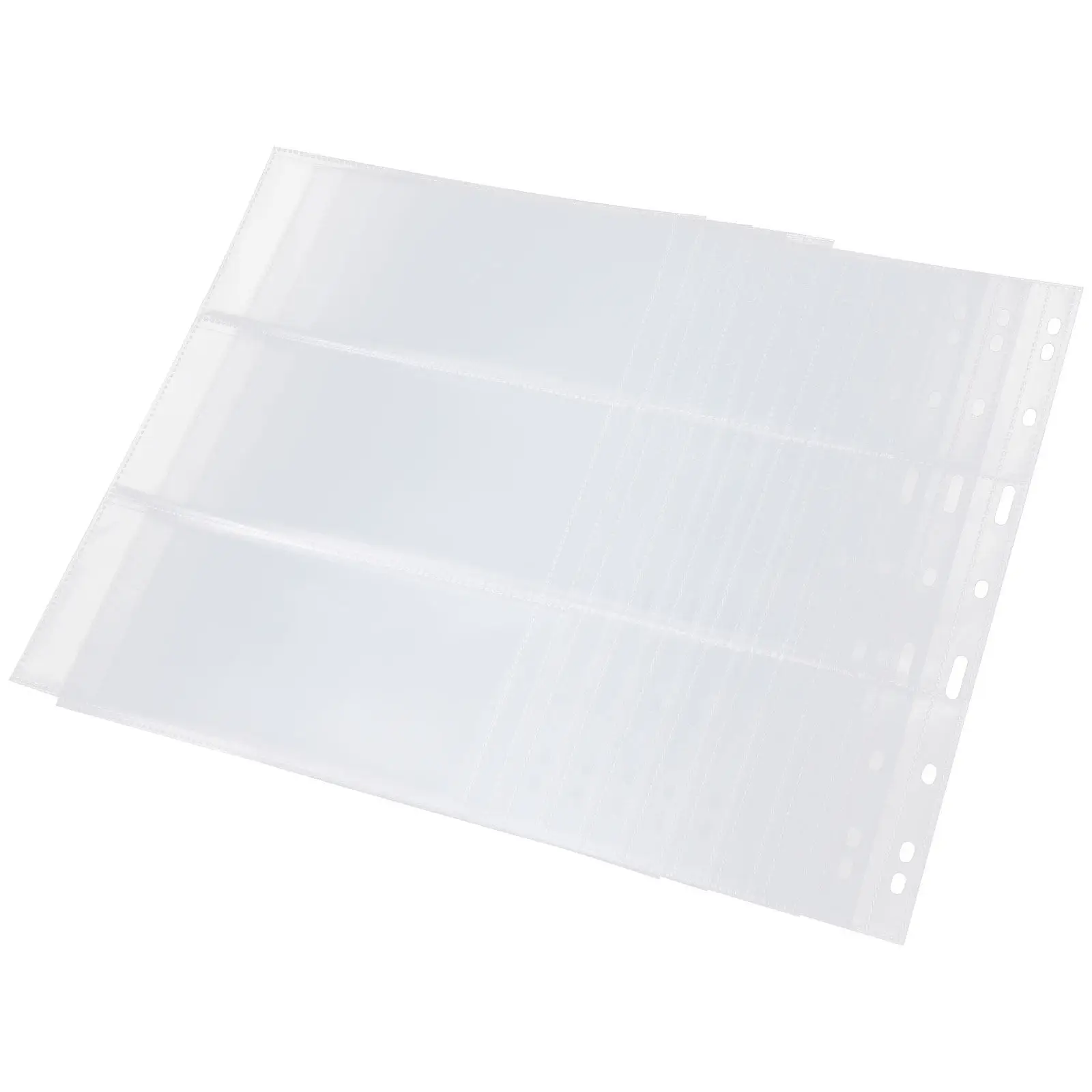 

10Pcs Premium Transparent Photo Album Pages for Loose-Leaf Binder Money Sleeve Bills Tickets Postcards Storage Refill Pages
