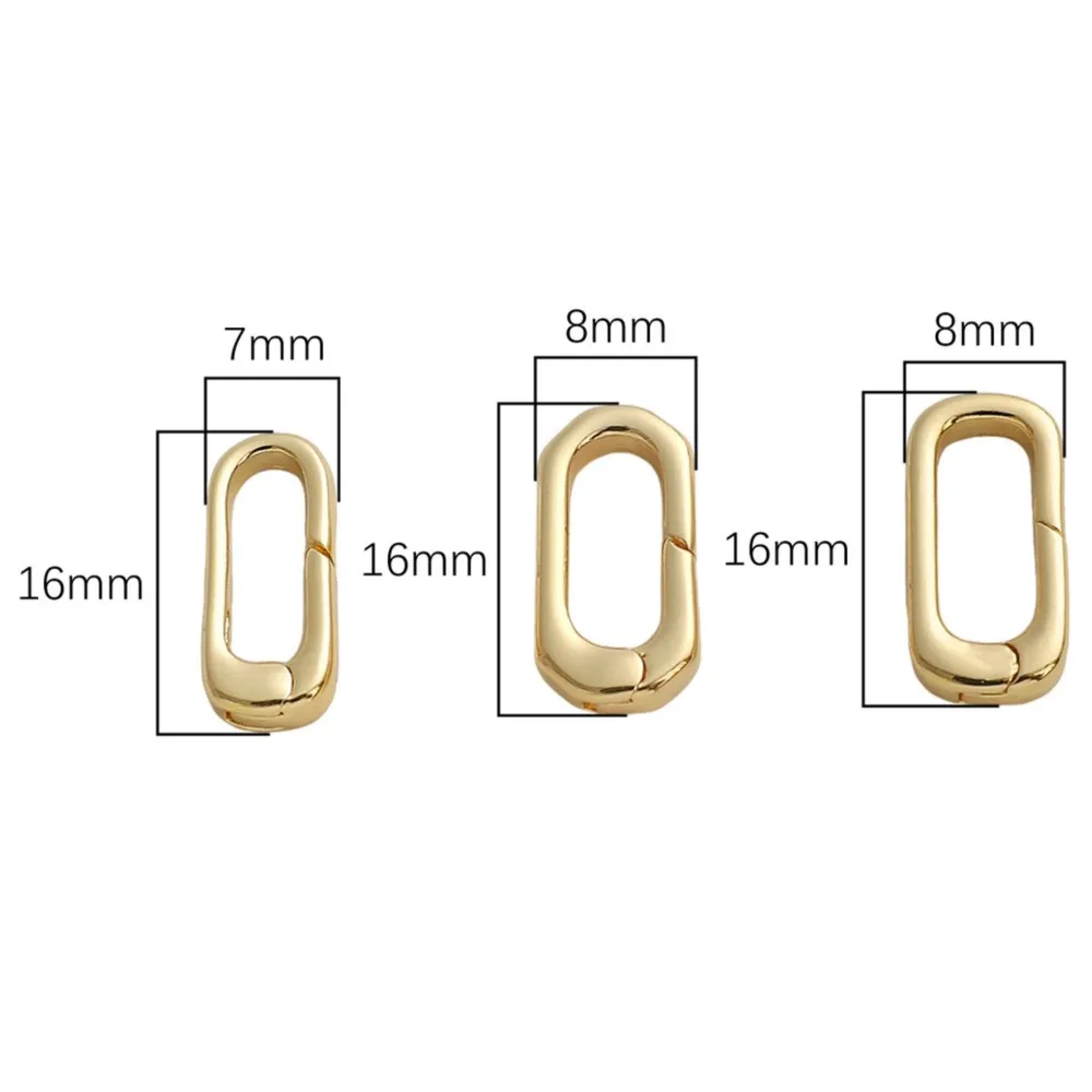 1 pz colore oro ovale moschettone chiusure a molla connettore per fai da te collana fatta a mano braccialetto portachiavi gioielli che fanno