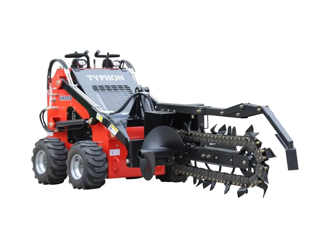 High Efficiency Trencher Ditcher Attachment Trenching Digging Machine For Diesel Electric Mini Tracked Skid Steer Loaders