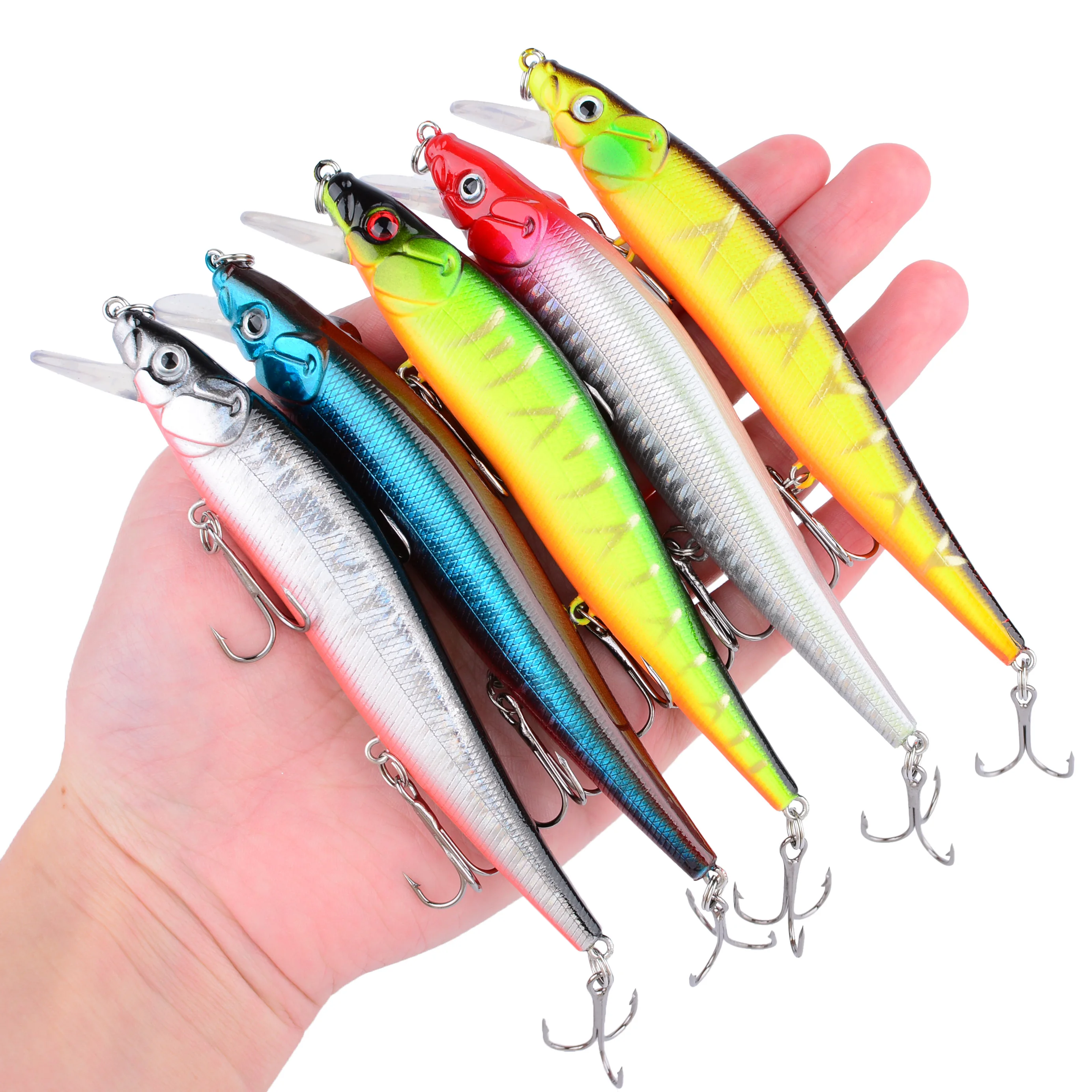 Wobler Minnow Crankbait de plástico duro para trucha y lubina - imagen 4