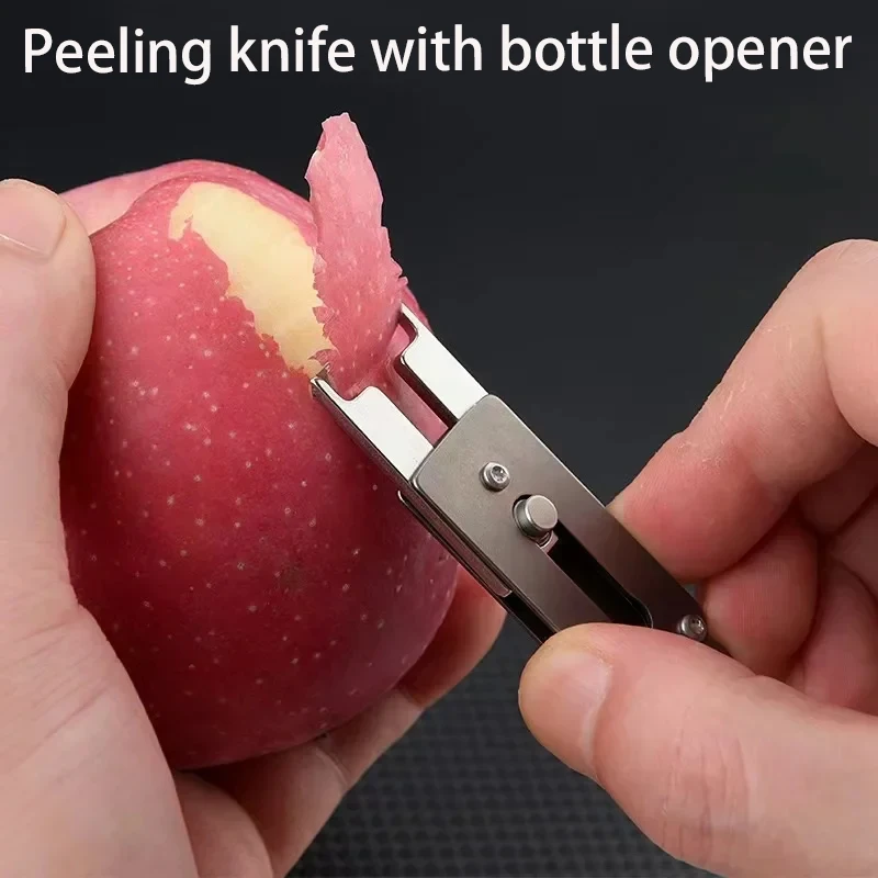 Multi Functional Outdoor Small Tool, Beer Bottle Opener, Fruit Peeler Keychain Pendant, Portable Camping Multifunctional Tool