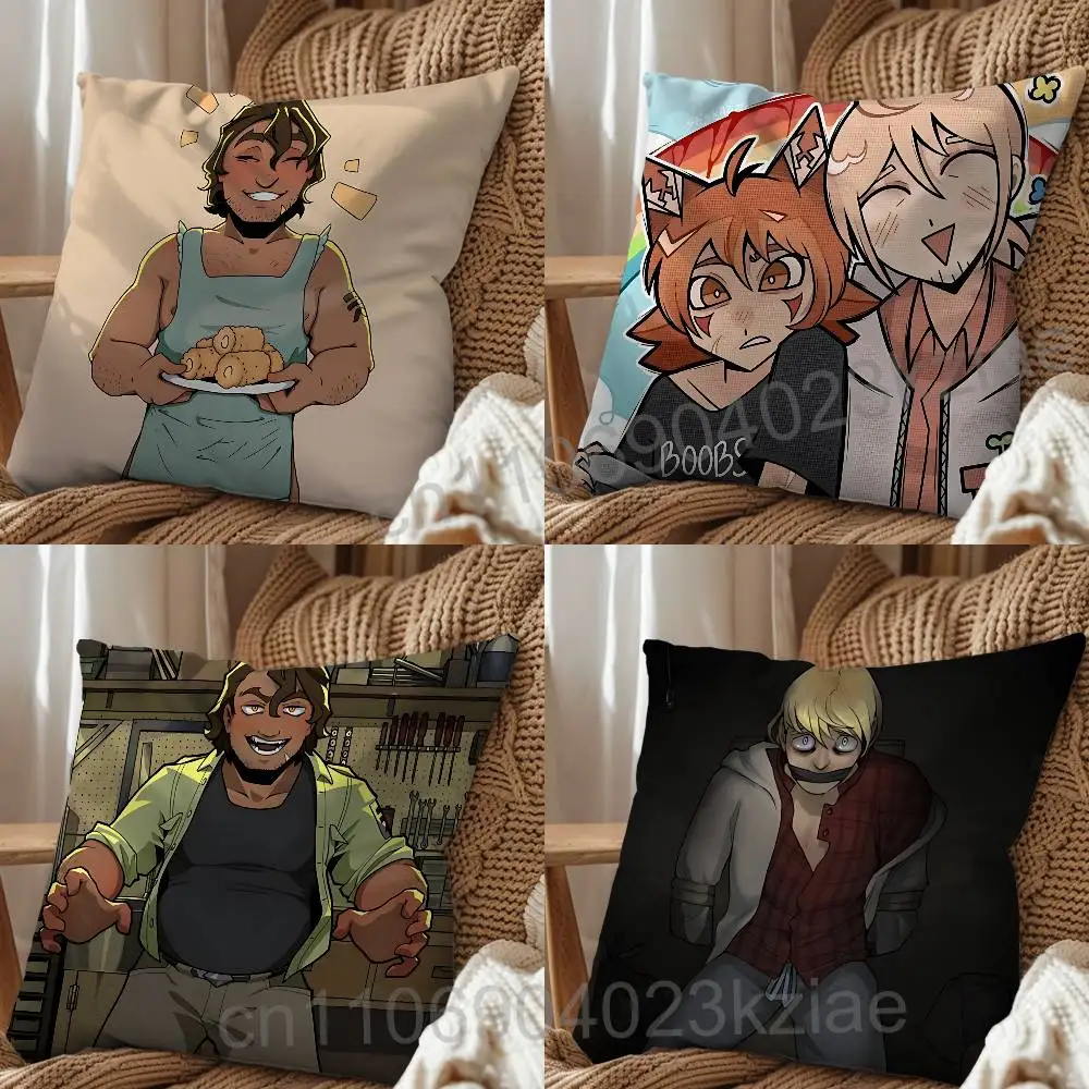 Ren game Lawrence Strade YKMET BTD Pillow Case Anti-dustmite Pillowcase Invisible zipper silky short plush Sofa cushion cover
