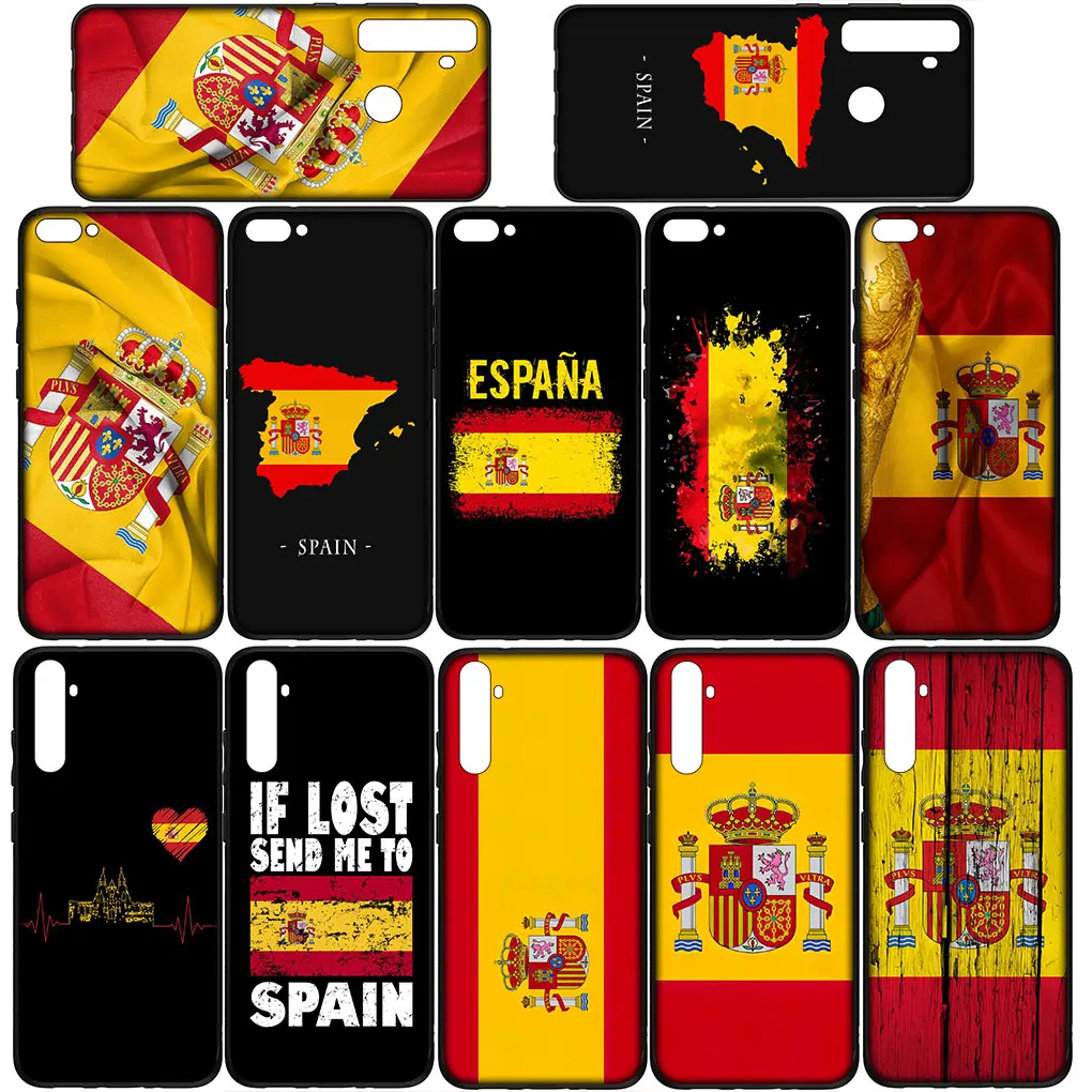 Yellow Red Spain Flag Soft Cover Phone Casing for Samsung Galaxy S21 S20 Fe S23 S22 Ultra S8 Plus A12 A13 A21S A71 M21 Case