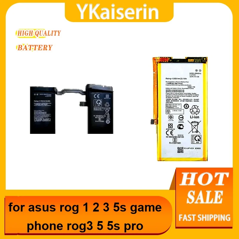 C11P1903 C11P1901 C21P2002 Mobile Phone Battery 3000-6000Mah For Asus Rog 1 2 3 5S Game ROG3 5 Pro Long Lasting