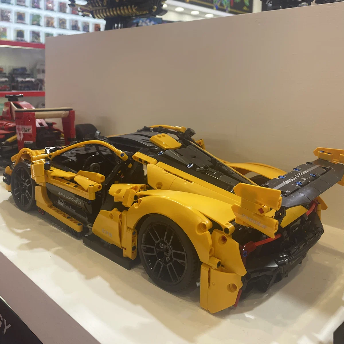 1:10 Technical Series P1 Orange Sport Car Building Block City Speed Racing Vehicle Model Brick Toys For Boy Birthday Gift MOC