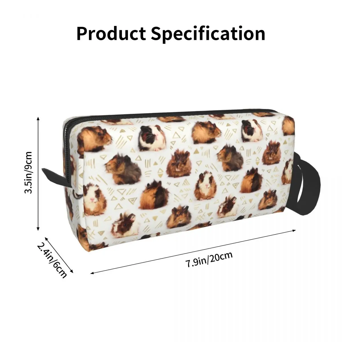 Custom Cute Guinea Pig Pet Toiletry Bag Women Animal Makeup Cosmetic Organizer Lady Beauty Storage Dopp Kit Case