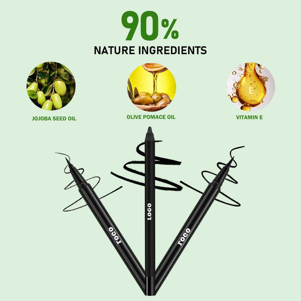 Eyeliner liquide marque privée longue durée imperméable résistant à la sueur naturel séchage rapide Logo personnalisé maquillage en vrac sans cruauté