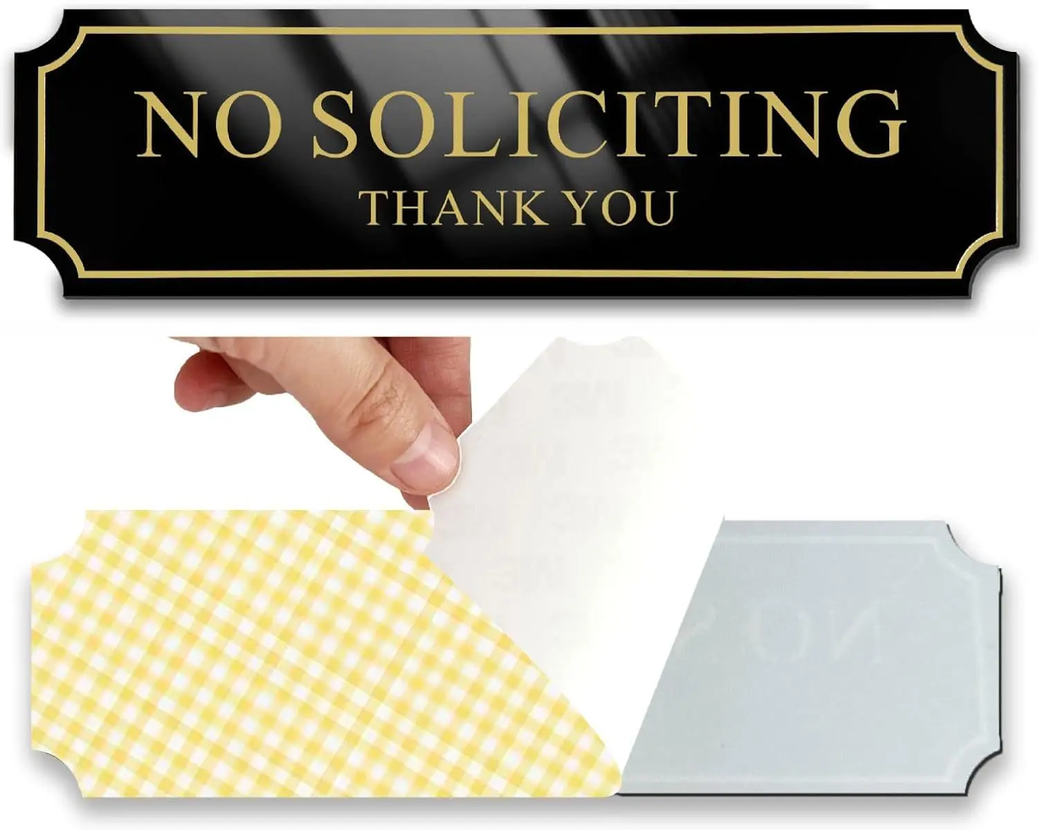Acrylic Plate Declined Advertising Home Portal Warning Signs Waterproof Sunscreen No Soliciting Warning Signs