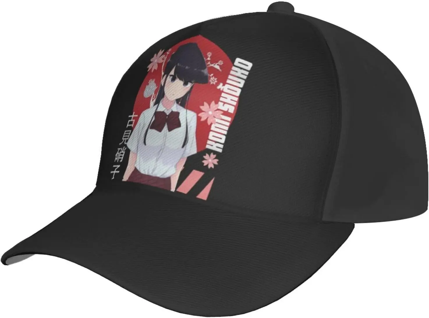 Anime Komi Can't Communicate Baseball Cap Unisex Adjustable Casual Chapeau Outdoor Sports Caps Black