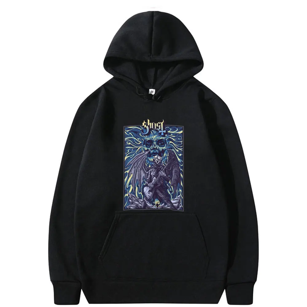 Rock Ghost Band Hoodie Men's Vintage Gothic Punk Metal Hooded Sweatshirt Male Fashion Oversized Hoodies Unisex Y2k Streetwear