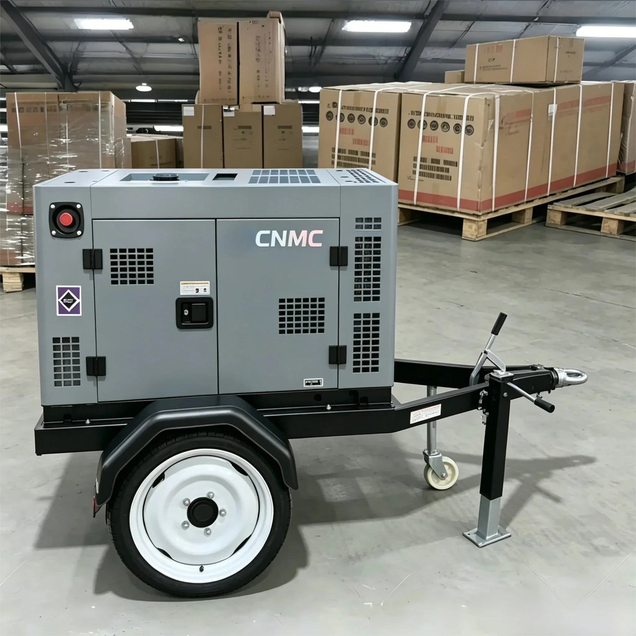 CNMC Trailer Type Silent Diesel Generator 10KW 12KW 15KW 18KW 20KW generator diesel Customizable Home Camping Electric Start