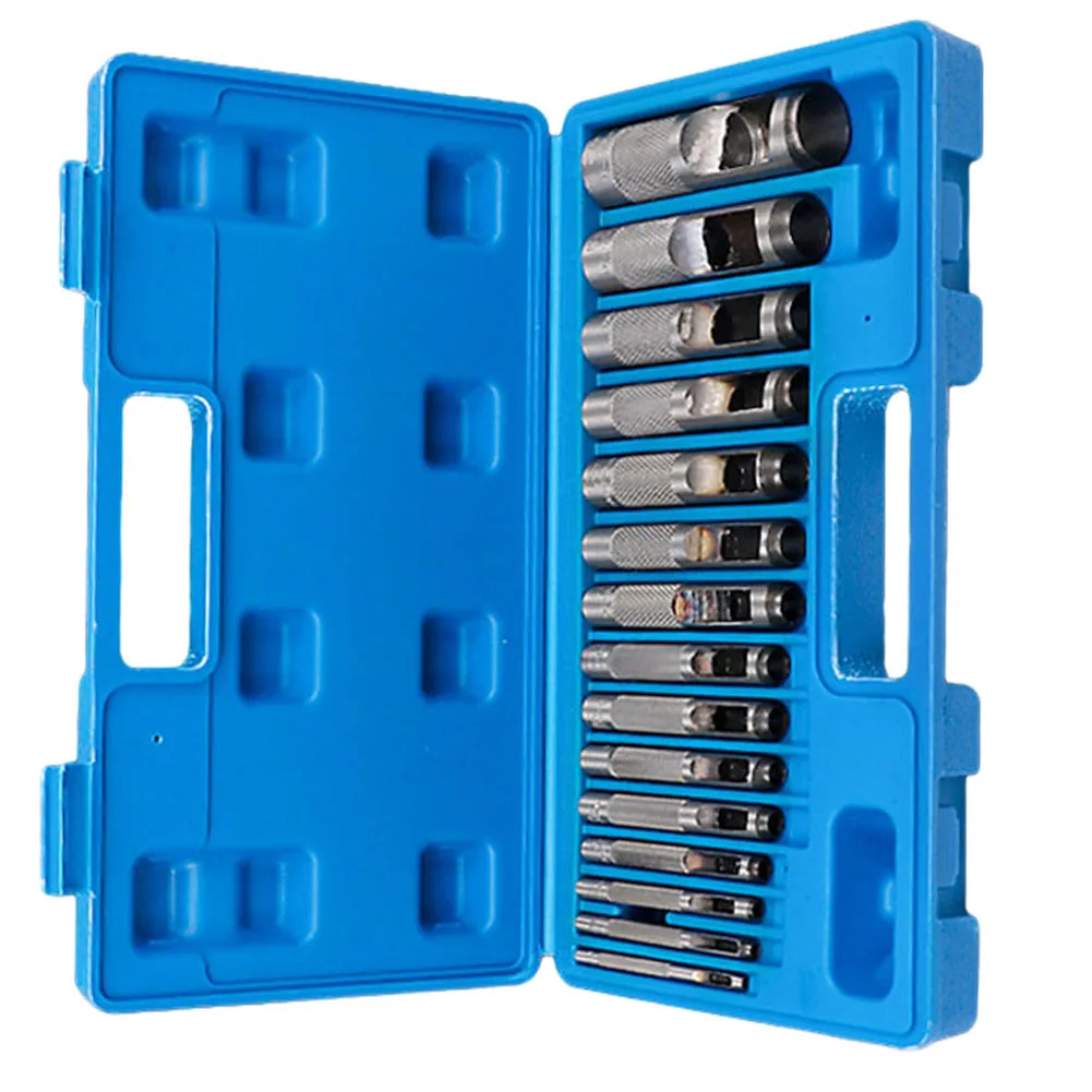 

Портативный дырокол для кожи, 15 шт., 3-25 мм