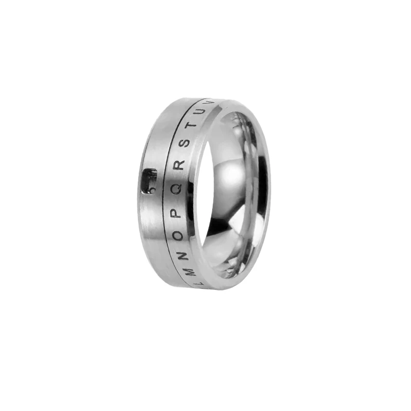 

*Creative Rotating Hanging Ring for Men's Black Technology Trendy Brand High Grade Handsome, Titanium Steel Cold Wind Personalit