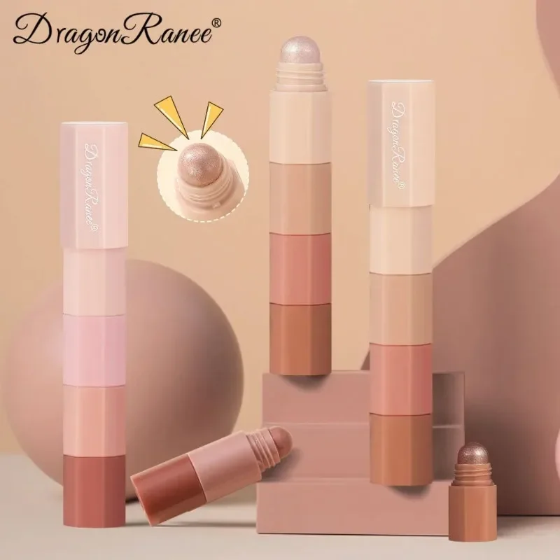 4 IN 1 Mini Eye Shadow Stick Set Pearlescent Glitter Shimmer Silkworm Highlighter Pen Waterproof Lasting Eyeshadow Crayon Pen