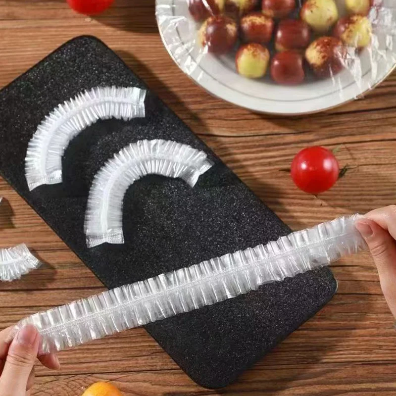 Food grade plastic wrap cover, disposable household plastic wrap cover with elastic mouth bowl cover
