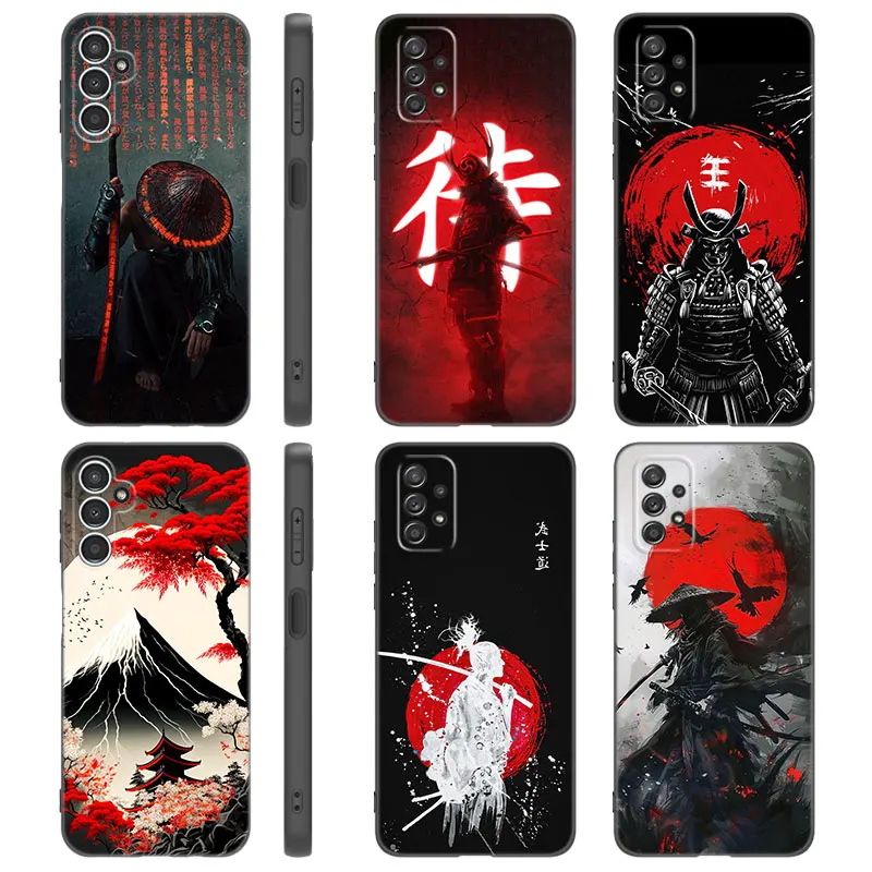 Japanese Samurai Anime Phone Case For Samsung A13 A22 A24 A32 4G A25 A34 A35 A52S A53 A54 A55 A73 5G A12 A14 A15 A23 A31 A33 A50