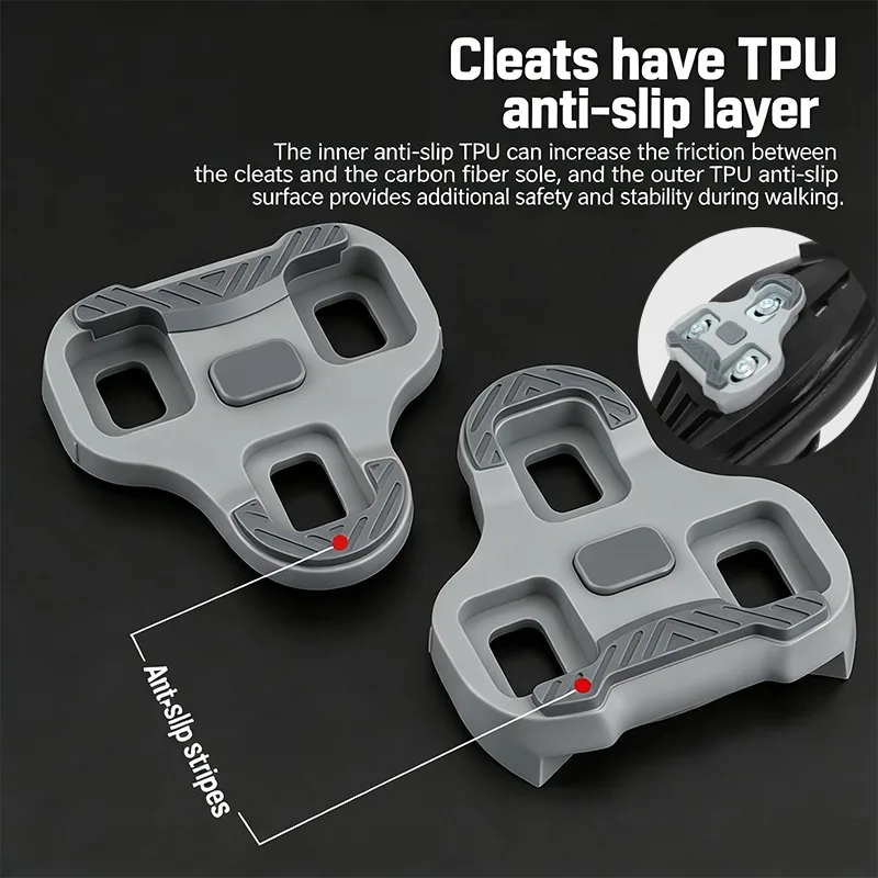 KEO Fahrradklicksystem für LOOK KEO Rennradpedale Selbstverriegelnd 0 4.5 9 Grad Radschuhe Cleats Pedal-Ersatz