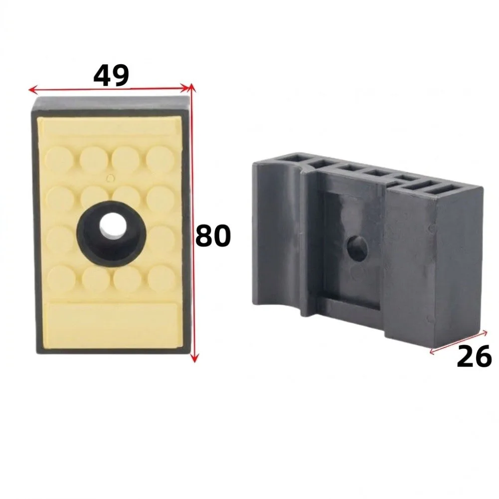 Conveyance Chain Pad 80x49x26mm for Edge Banding Machine Woodworking Gray Nylon Rubber For HSK Compatible Part