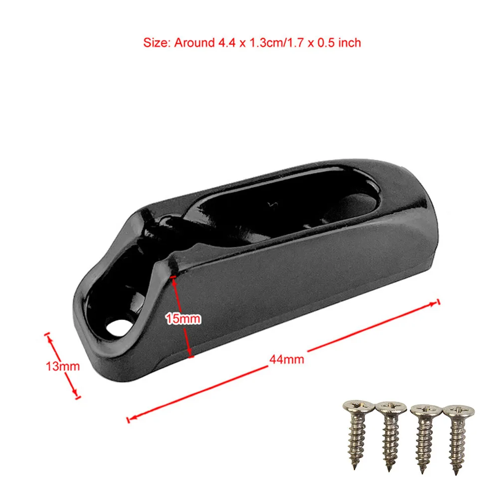 1 คู่ Self-lock เชือก Clam Cleat สายไฟ Lockfor Tensioning เรือ Marine Yacht เชือกไนลอนสีดํา 44x13x15 มม.เชือก Clamps Auto Parts