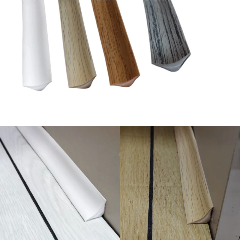 1pc 2mX15mm Self-Adhesive Wood Grain PVC Floor Transition Strip, Edging Strip for Flooring, Home Decoration Wall Stickers