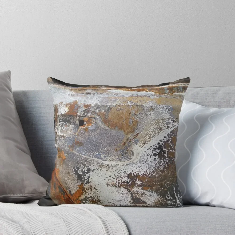 

decay rust metal burnt car marble texture pattern Throw Pillow sleeping pillows Pillow Case Christmas Pillow