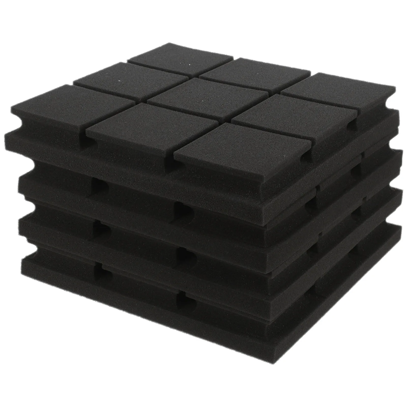 

4pcs Acoustic Panels Sound Absorbing Cotton 30x30x5cm High Density Fire Resistant Noise Reduction for Studio Recording Room