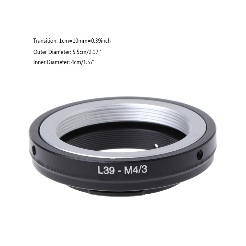 Mount Anel Adaptador para Leica Lens, liga de alumínio, tubos de extensão redondos, câmera Camcord, Leica L39, M39, G1, GH1, L39-M4/3