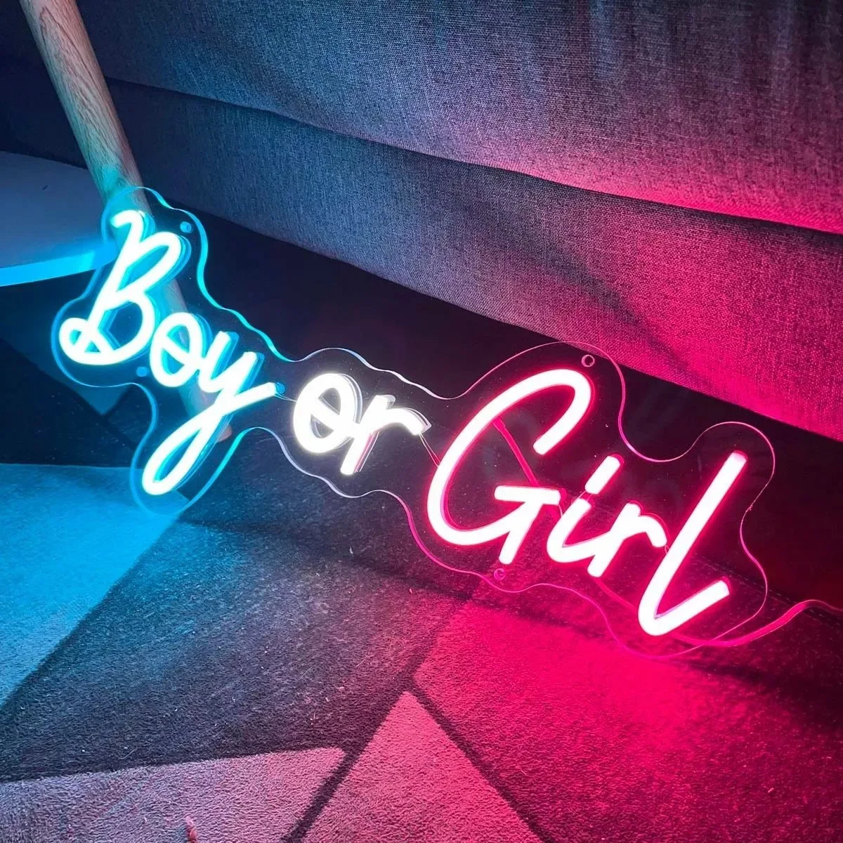 Boy or Girl Neon LED Sign Home Bedroom Wall Decor Party Neon Night Lights USB Wedding Living Room Home Decoration