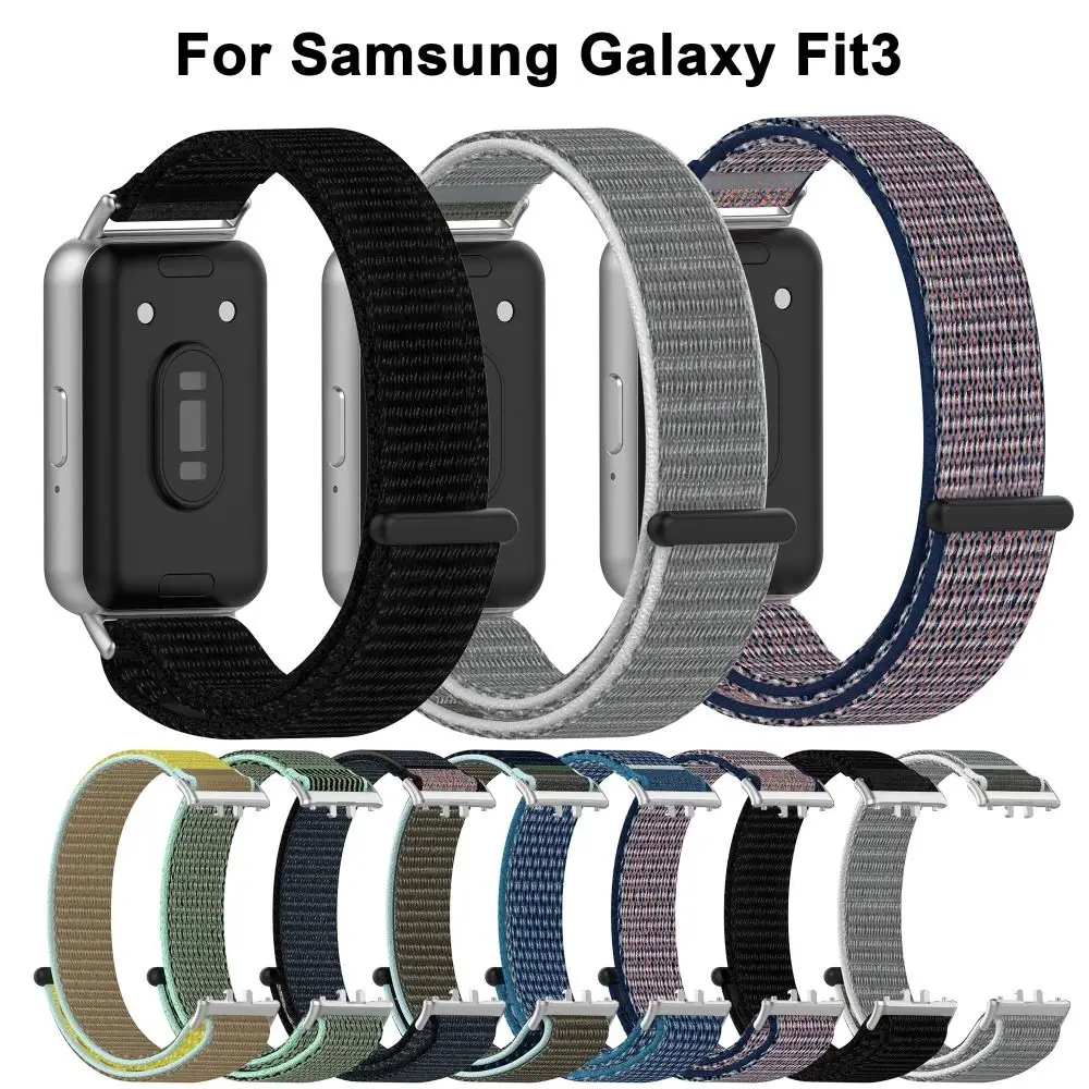 New Nylon Nylon Loop Strap Adjustable Replacement Bracelet Smart Watch Braided Watchband for Samsung Galaxy Fit3