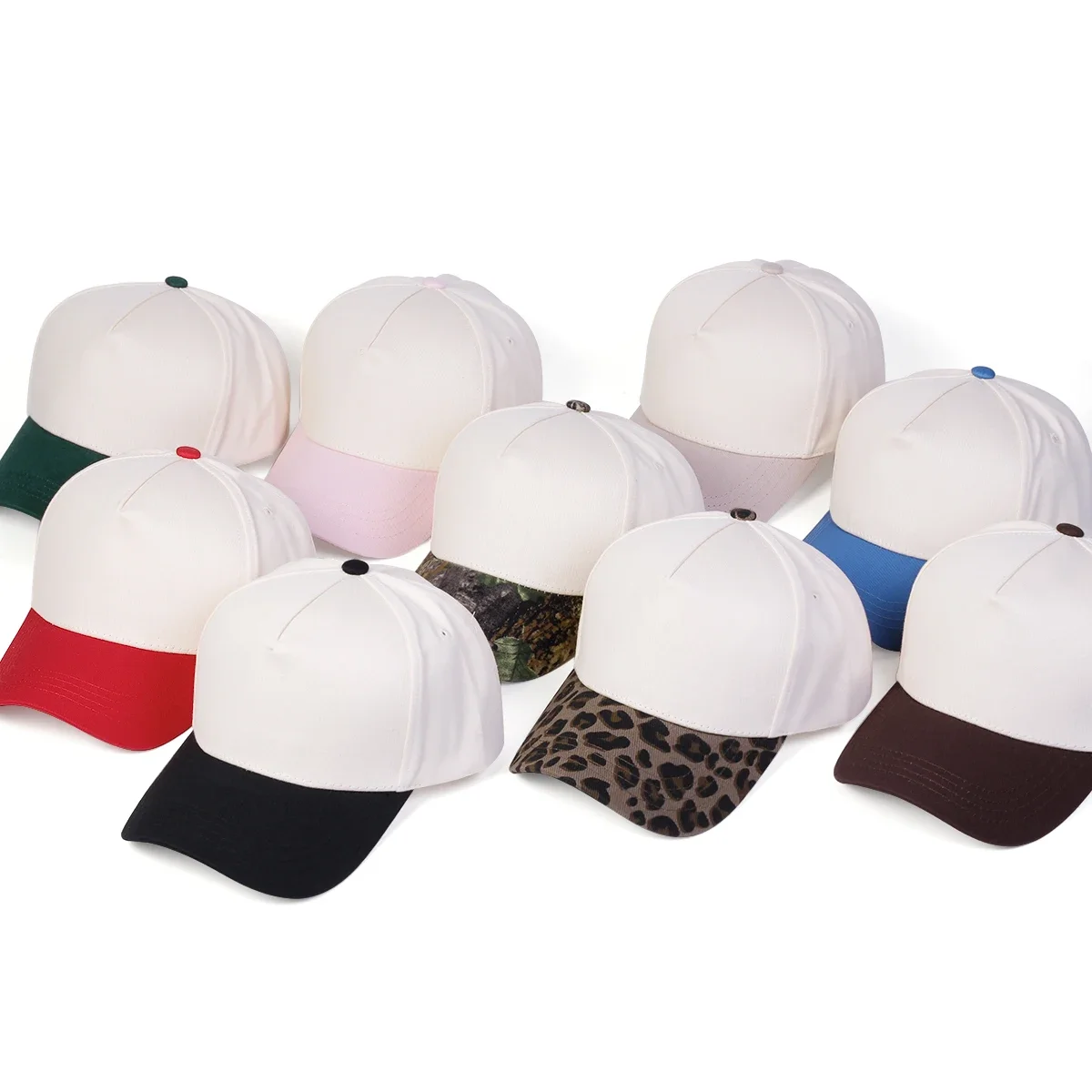 Unisex Light Panel Color Blocked Baseball Caps Spring Autumn Outdoor Adjustable Casual Hats Sunscreen Hat Sports Cap