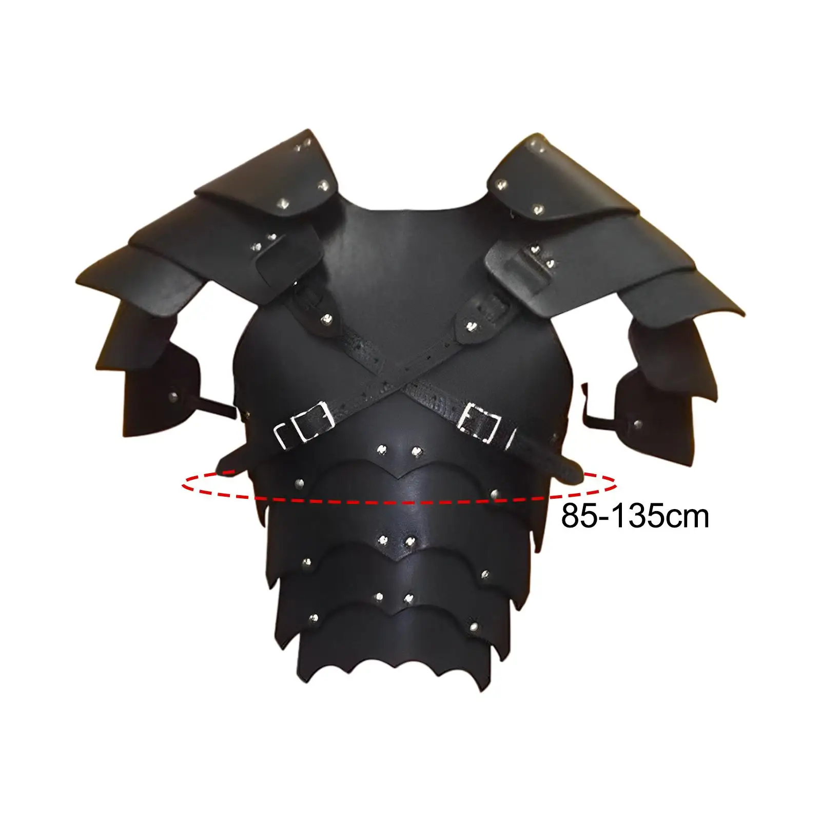 Viking Chest Shoulder Armor Knight Costume Metal Rivets Decorative Shrug Armors Samurai Armor for Warrior Adults