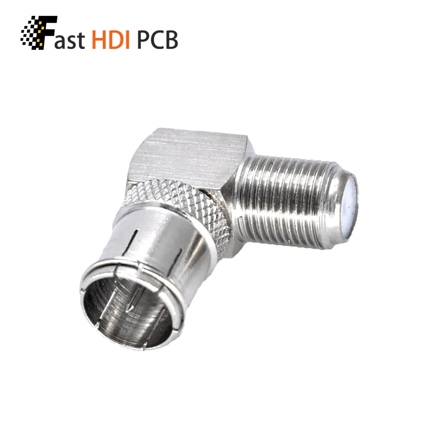 F Female to Quick Plug Adapter F Type to Fast Connector Right Angle for Cable TV Antenna Set Top Box Satellite Receiver Coaxial