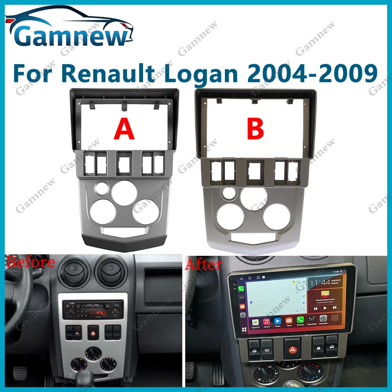9 Inch Car Frame Fascia Adapter Canbus Box Decoder Android Radio Audio Dash Fitting Panel Kit For Renault Logan Tondar 90