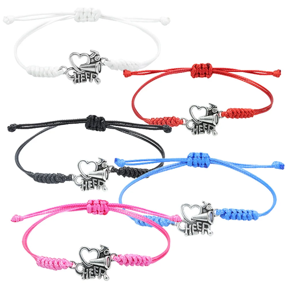

5pcs Hand Chain Adjustable Sports Bracelets Cheerleading Wrist Accessories Lightweight Decorative Fan Gift For Women Men