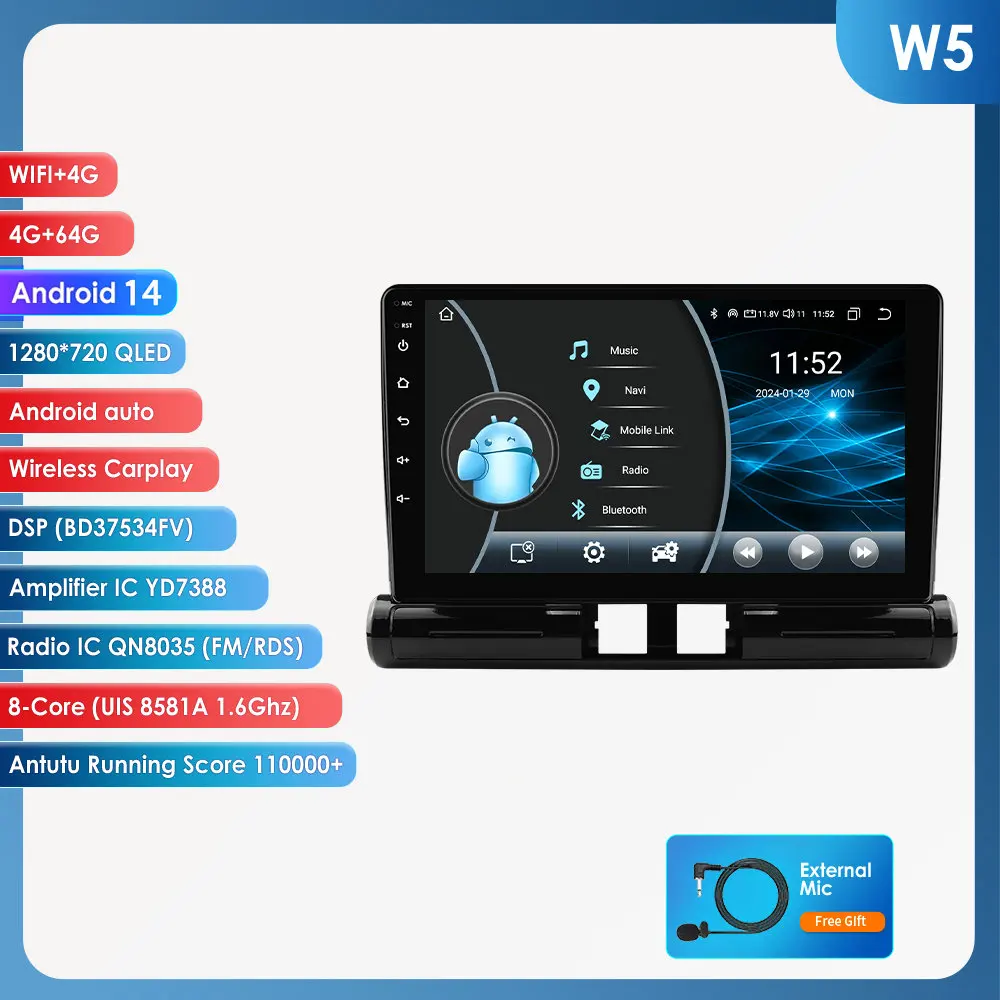 Hizpo 2 Din Autoradio voor C3 Aircross 2017-2023 C4 Audio Multimedia Speler CarPlay Android Auto GPS BT WIFI FM RDS Autoradio AI