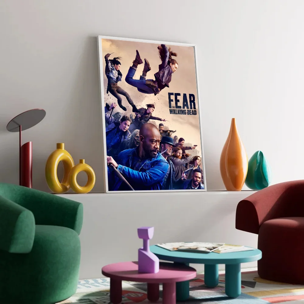 Film Fear The Walking Dead Classic Vintage Posters Whitepaper Prints Posters Artwork Kawaii Room Decor