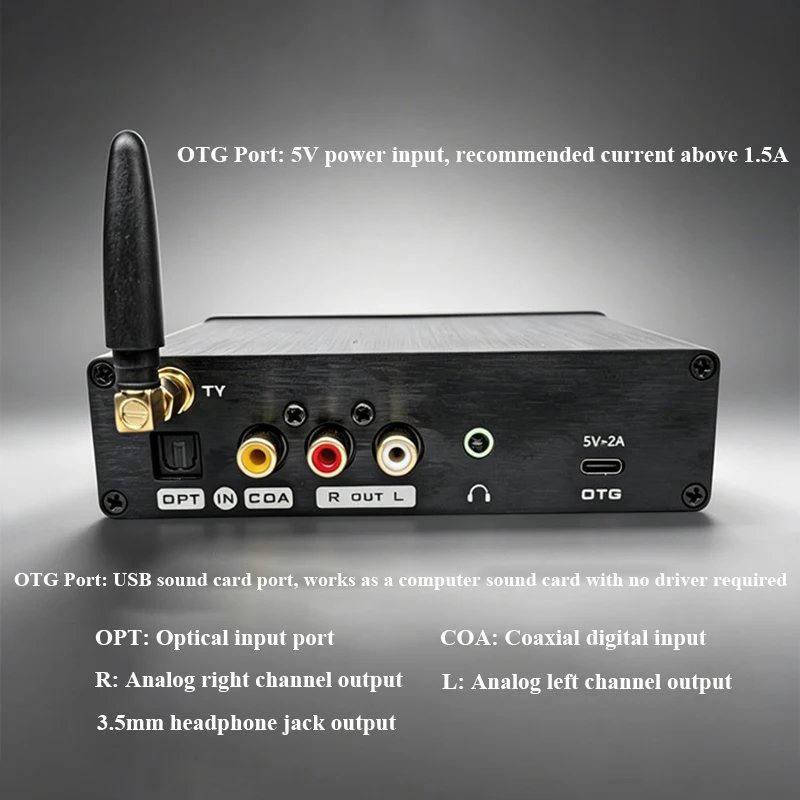 B200 Dual ES9039 Bluetooth Audio Decoder Bluetooth 6.2 Audio Receiver FET Tone Control Circuit Supports QCC3095 LDAC Format