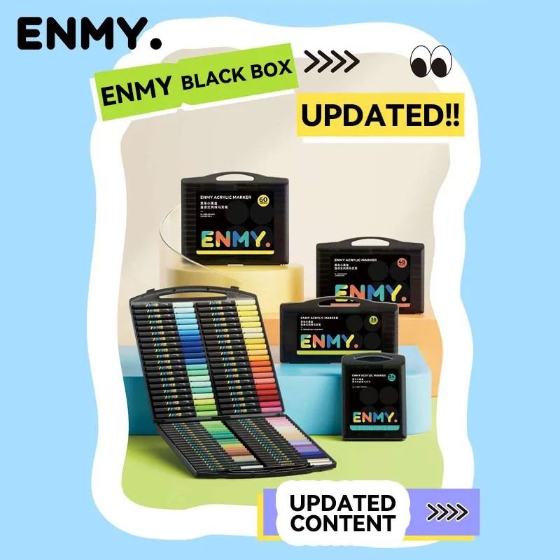علامات الأكريليك السائلة المباشرة من إنمي مع ورق 24-80 لونًا قلم رسم ملون برأس ناعم قلم طلاء DIY