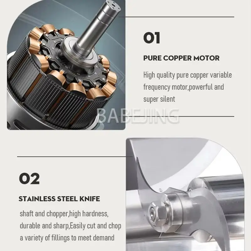 Stainless Steel Multifunctional Meat Grinder Commercial Garlic & Chili Grinder Vegetable Cutter Food Processing Machine